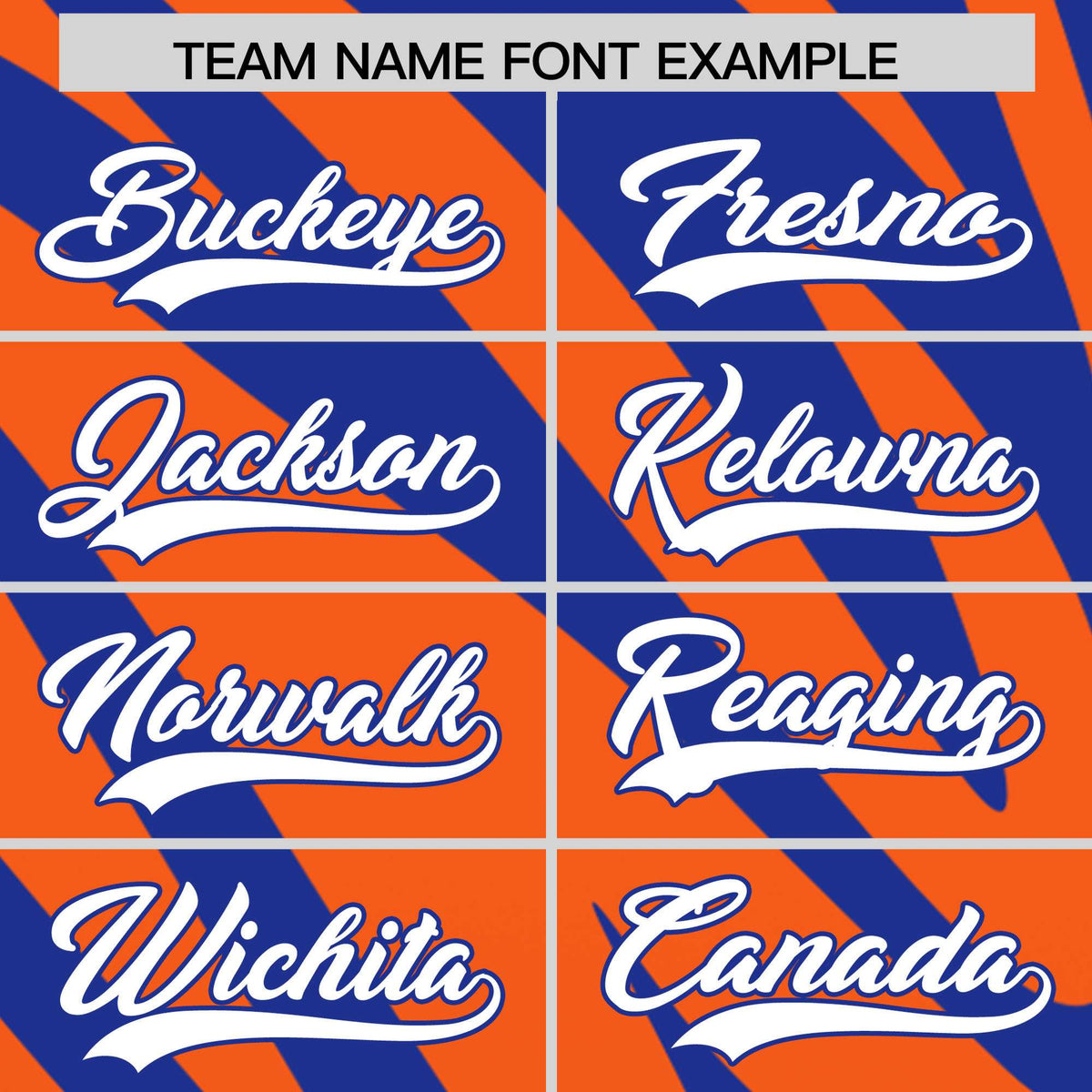 Custom Royal Orange Tiger Stripe Gradient Animal Print Personalized Team Shirt Baseball Jersey