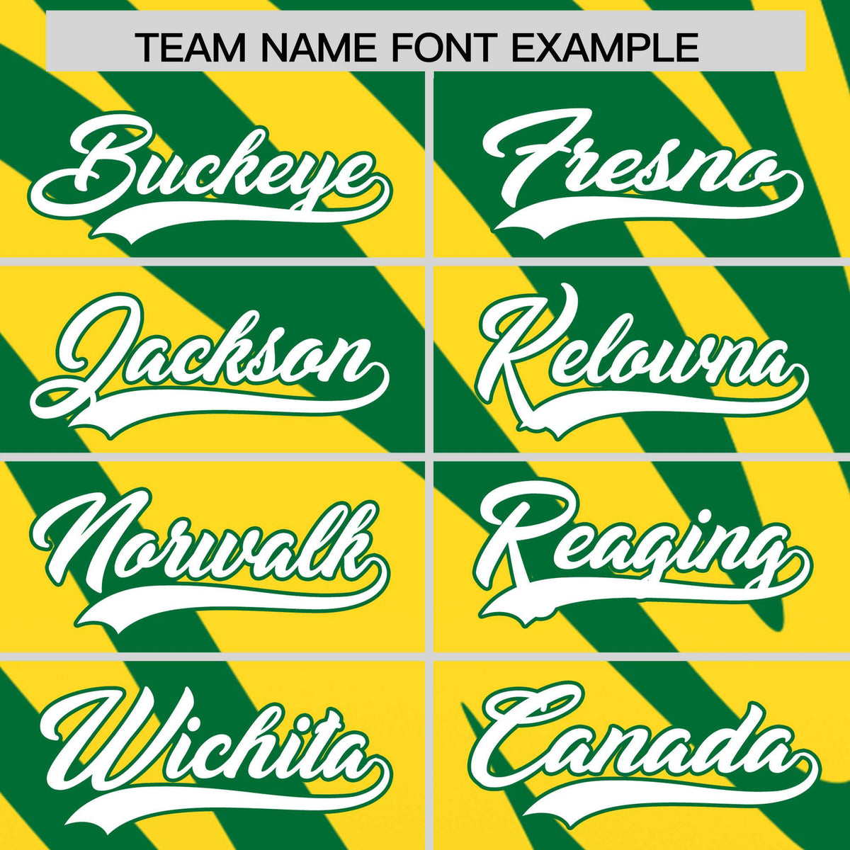 Custom Gold Kelly Green Tiger Stripe Gradient Animal Print Personalized Team Shirt Baseball Jersey