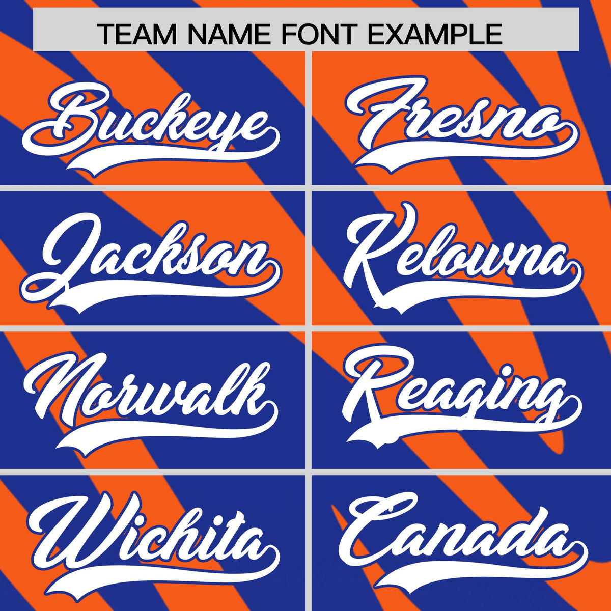 Custom Orange Royal Tiger Stripe Gradient Animal Print Personalized Team Shirt Baseball Jersey
