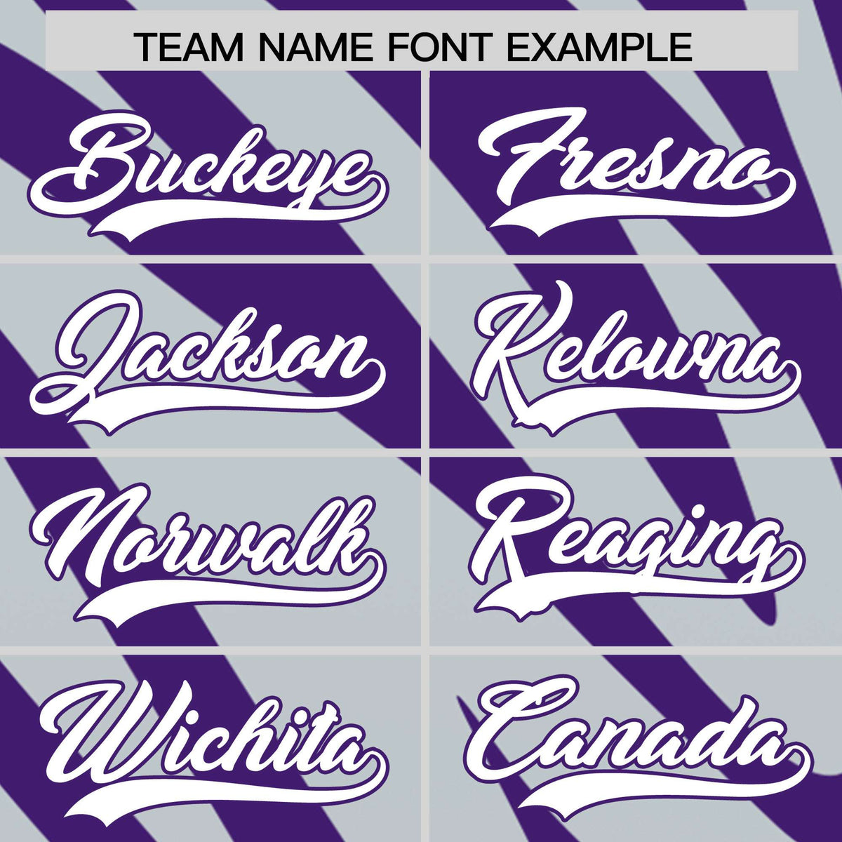 Custom Purple Silver Tiger Stripe Gradient Animal Print Personalized Team Shirt Baseball Jersey