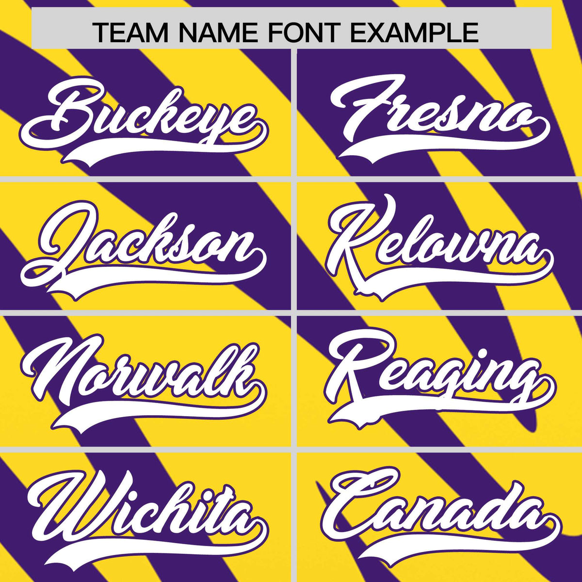 Custom Purple Gold Tiger Stripe Gradient Animal Print Personalized Team Shirt Baseball Jersey