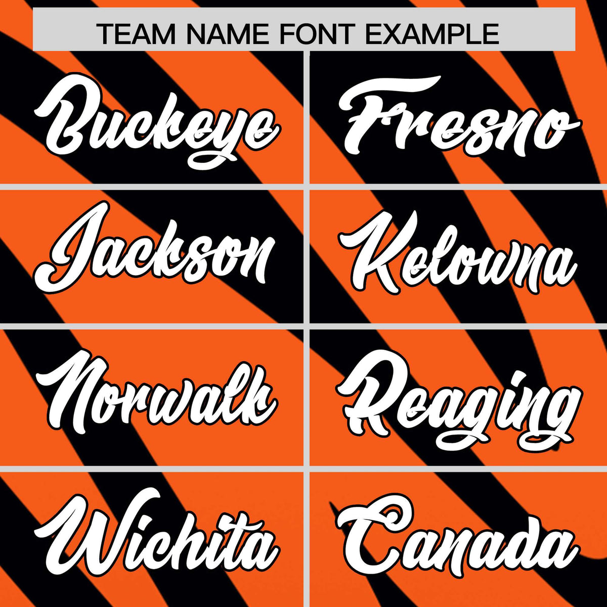 Custom Orange Black Tiger Stripe Gradient Animal Print Personalized Team Shirt Baseball Jersey