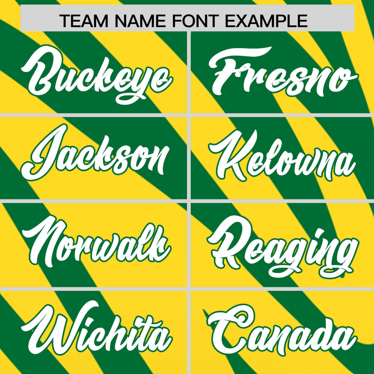 Custom Gold Kelly Green Tiger Stripe Gradient Animal Print Personalized Team Shirt Baseball Jersey