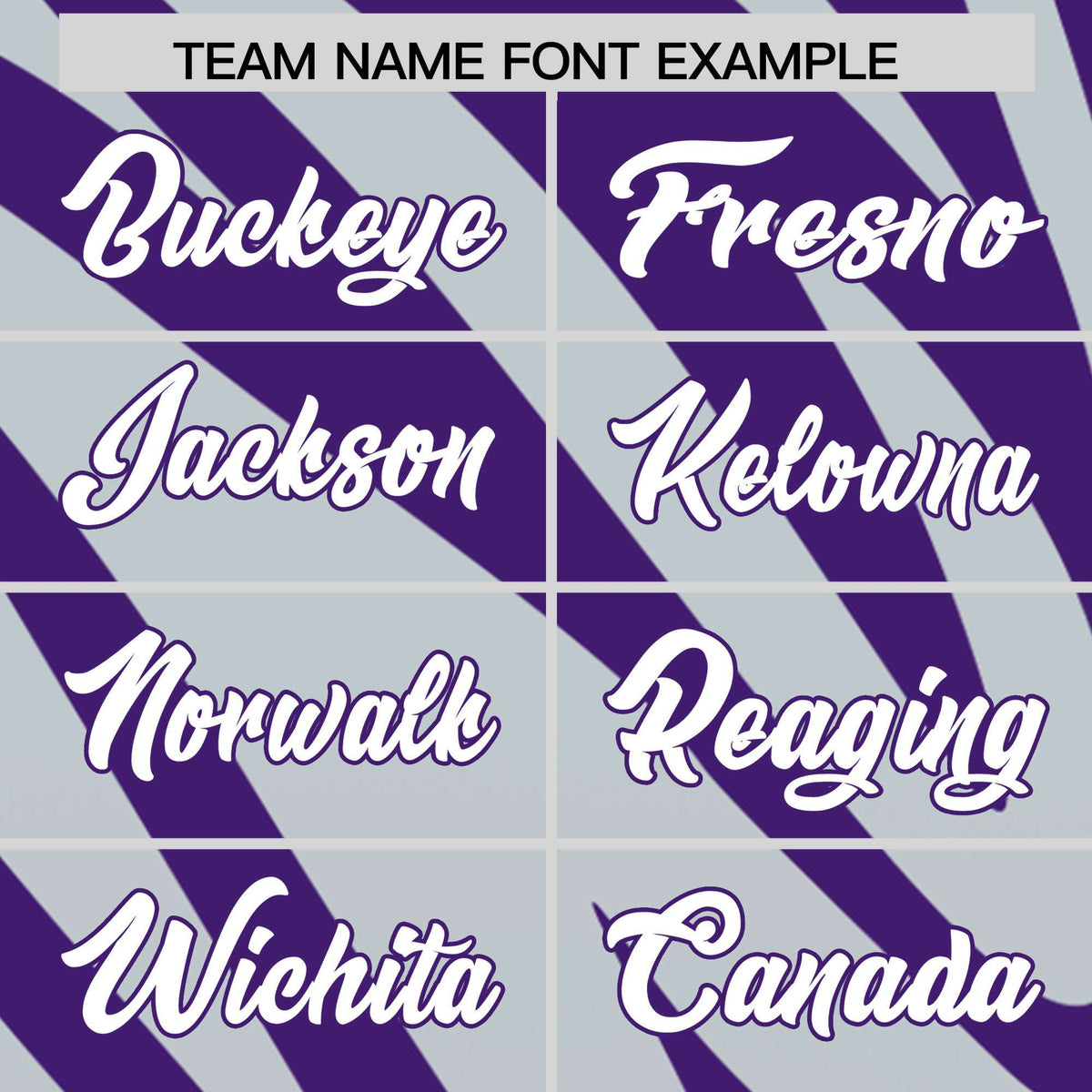 Custom Purple Silver Tiger Stripe Gradient Animal Print Personalized Team Shirt Baseball Jersey