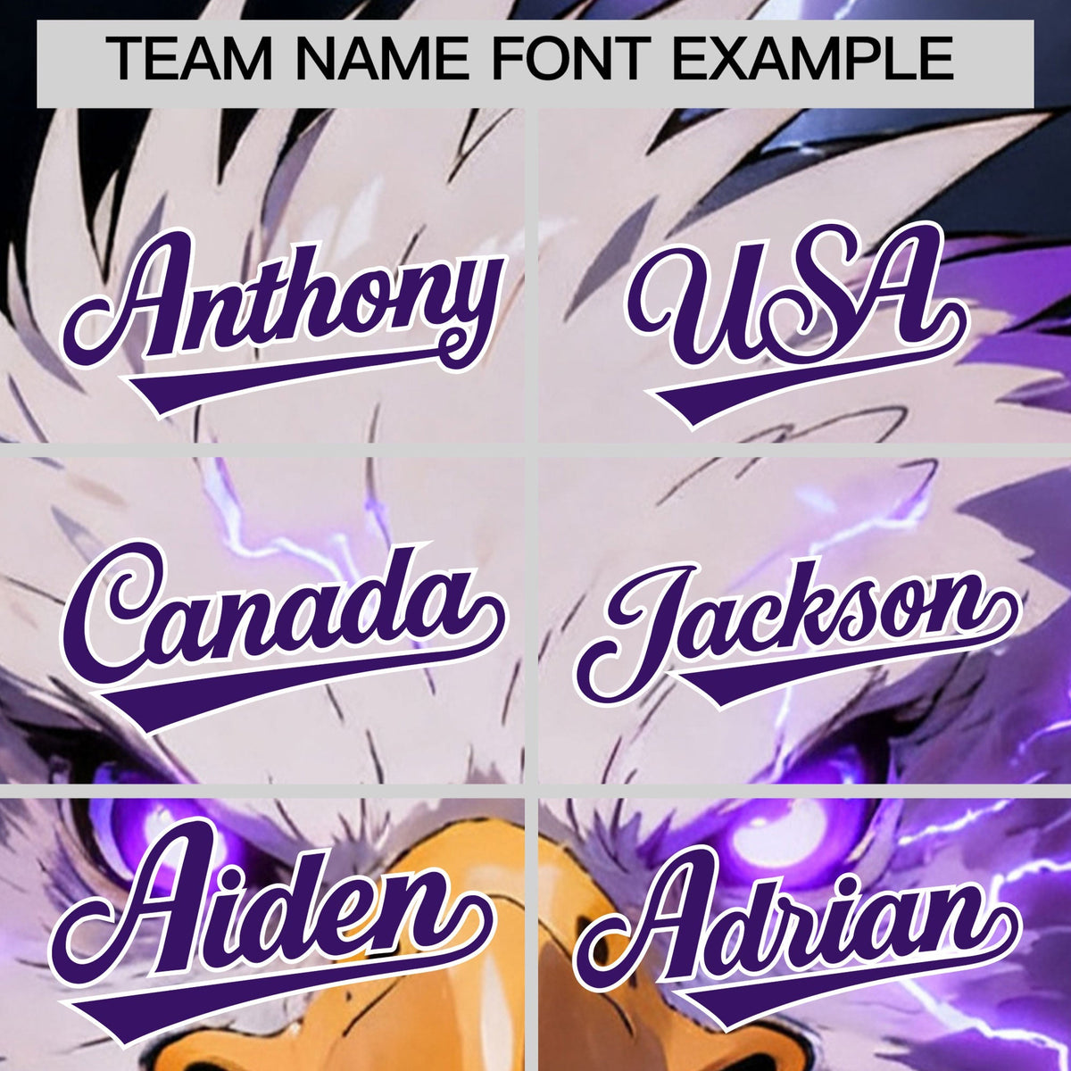 Custom Purple White Eagle Animal Series Personalization Graffiti Pattern Baseball Jersey| KXKSHOP