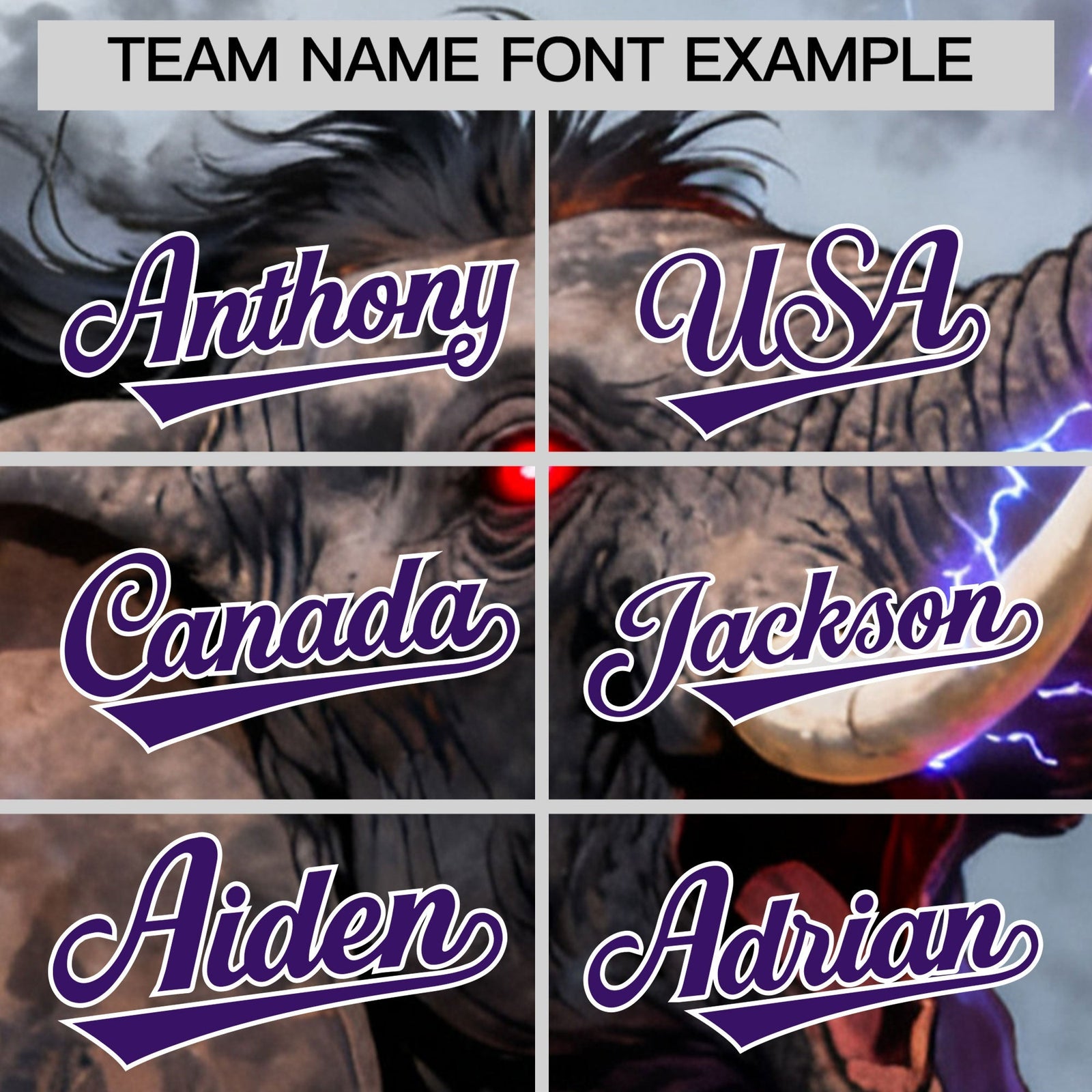 Custom Purple White Elephant Animal Series Personalization Graffiti Pattern Baseball Jersey| KXKSHOP