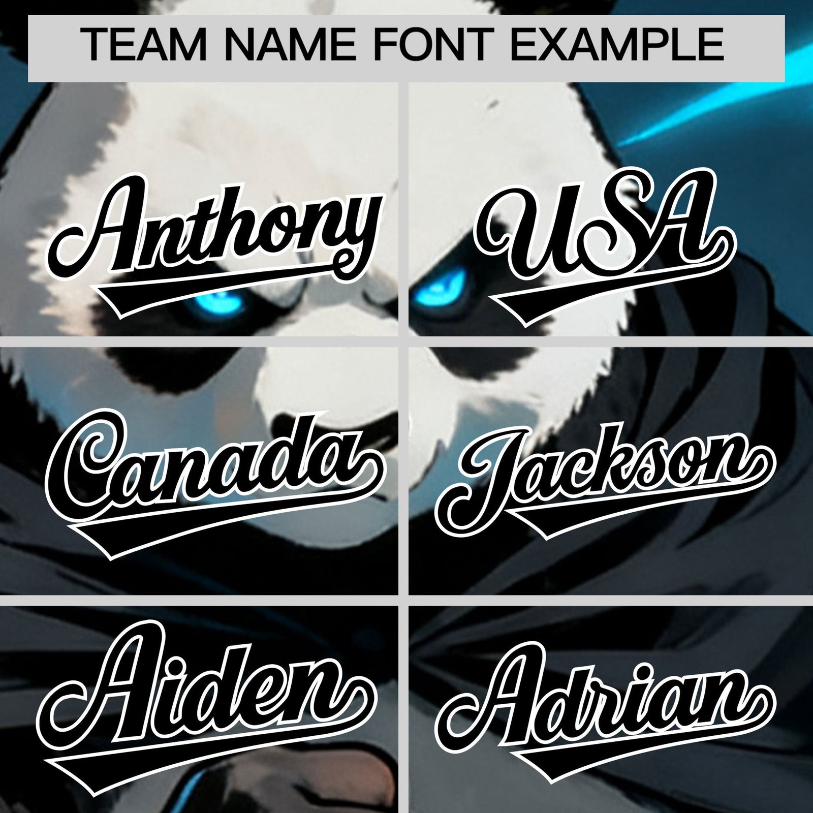 Custom Black White Panda Animal Series Personalization Graffiti Pattern Baseball Jersey| KXKSHOP