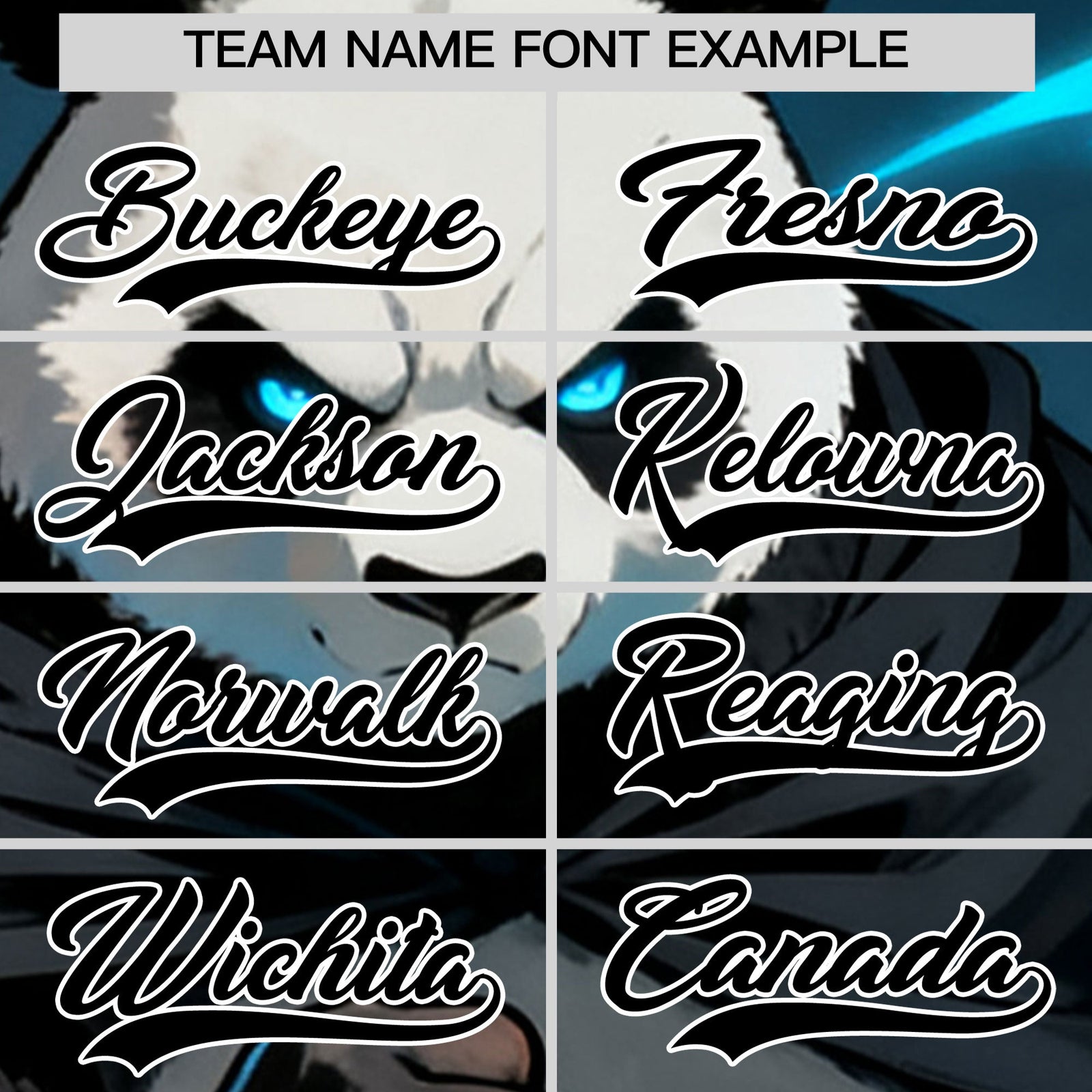 Custom Black White Panda Animal Series Personalization Graffiti Pattern Baseball Jersey| KXKSHOP