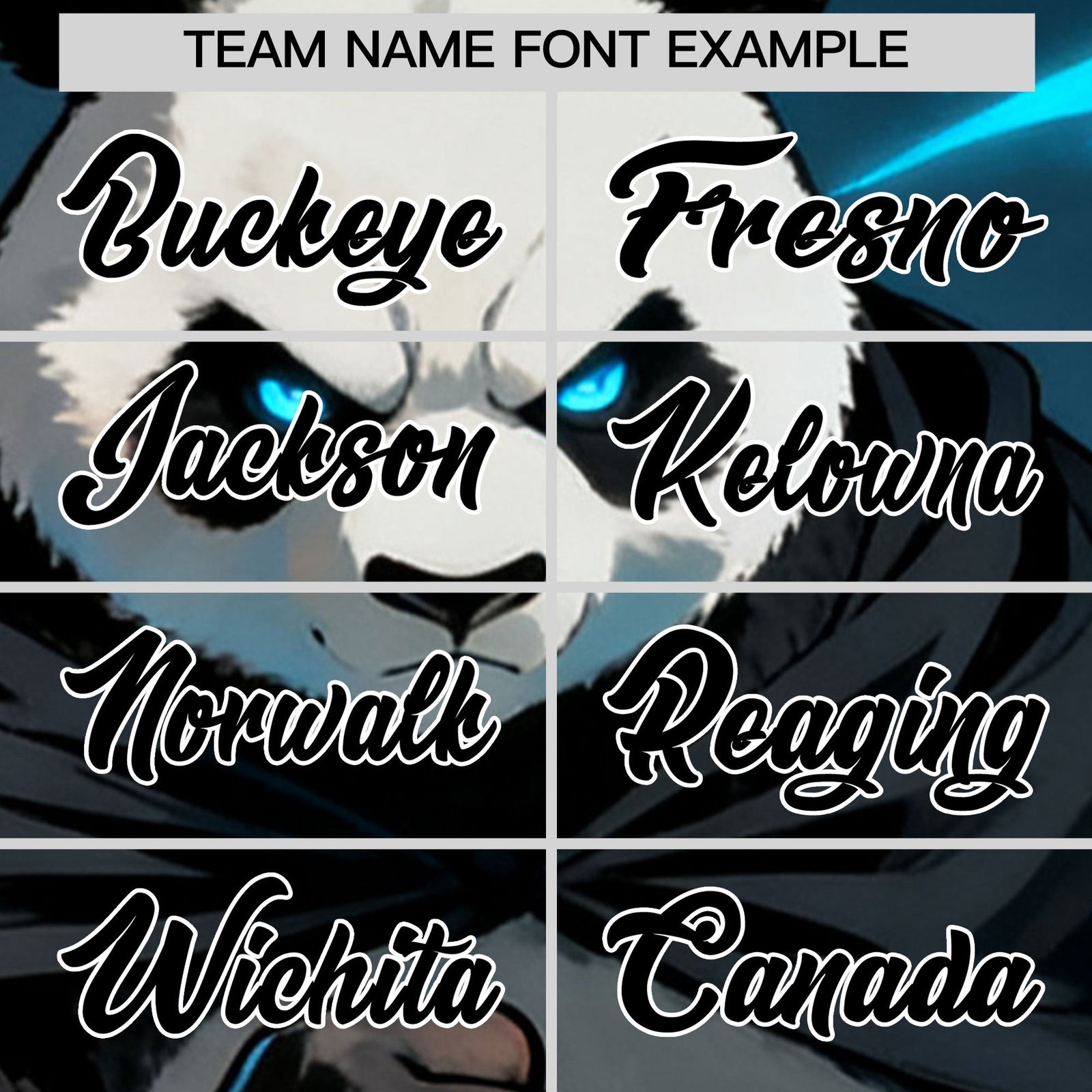 Custom Black White Panda Animal Series Personalization Graffiti Pattern Baseball Jersey| KXKSHOP