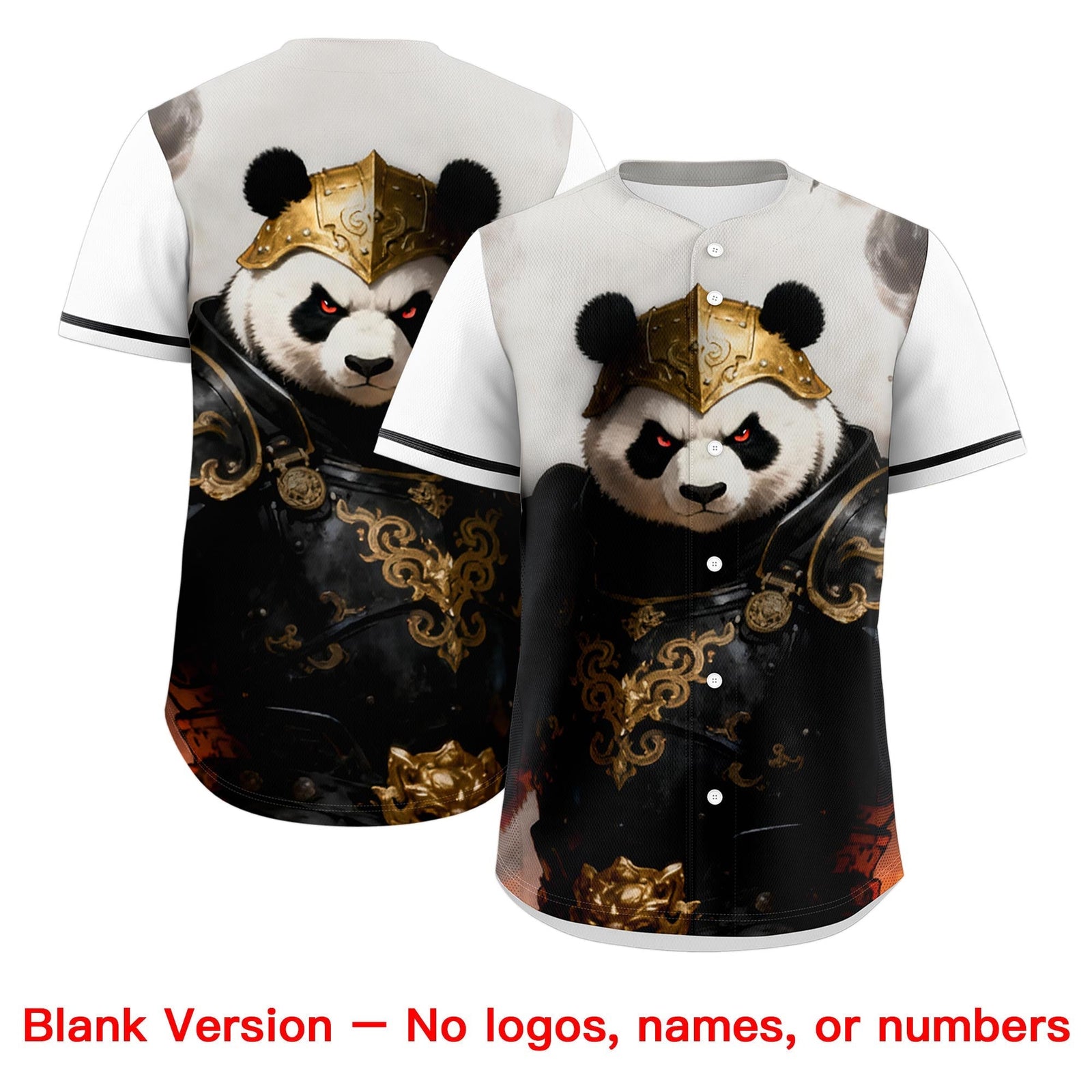 Custom White Black Panda Animal Series Personalization Graffiti Pattern Baseball Jersey| KXKSHOP