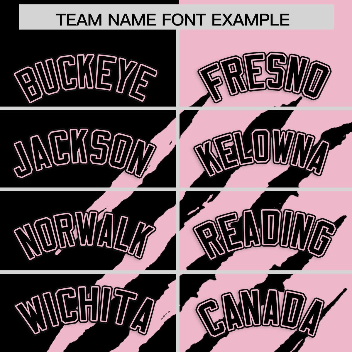 Custom Black Light Pink Split Tiger Claw Scratch Pattern Baseball Jersey
