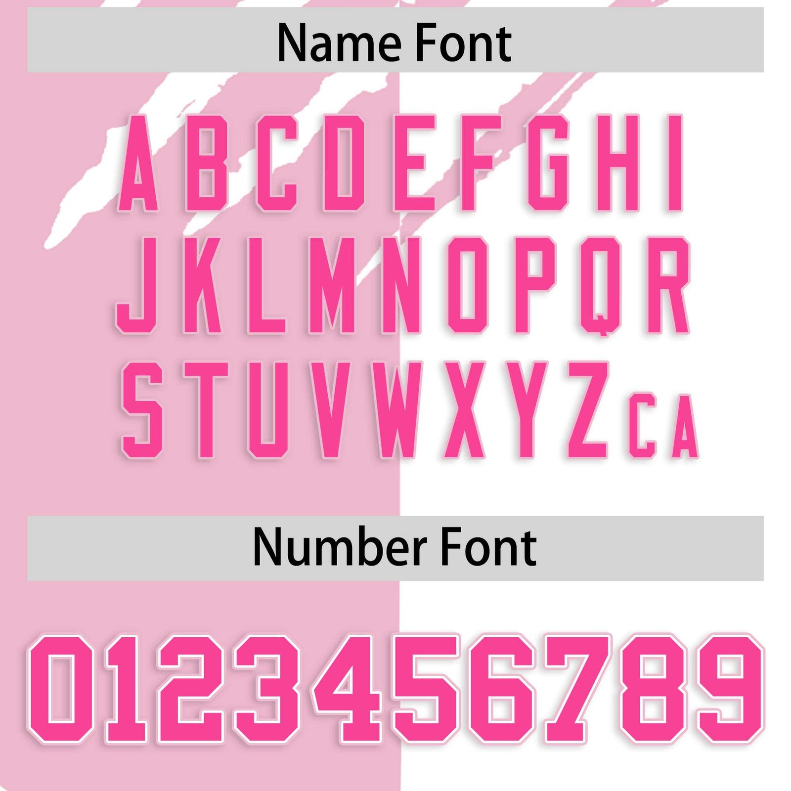 Custom Light Pink White Split Tiger Claw Scratch Pattern Baseball Jersey