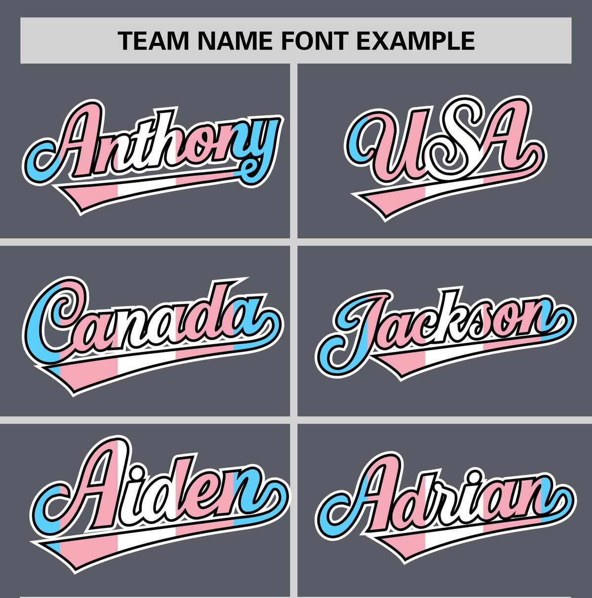 Custom Dark Gray Powder Blue Transgender For Pride Month Classic Style Baseball Jersey| KXKSHOP