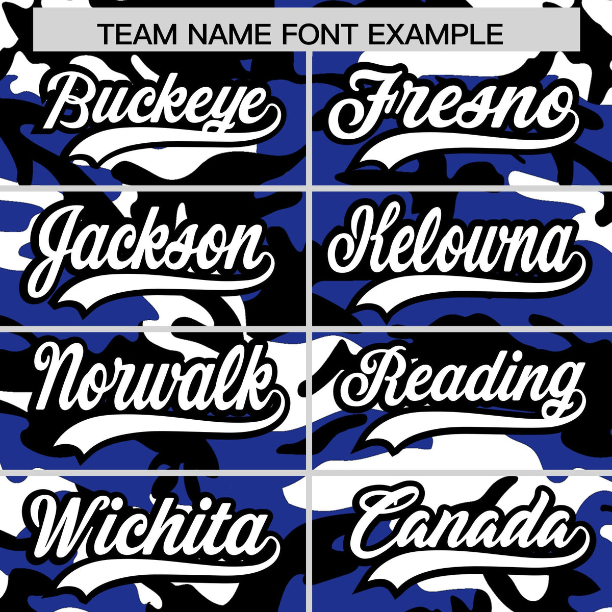 Custom Royal Blue Black White Camo Gradient Fashion Baseball Jersey | Perfect for Training,Sublimation Printed &amp; Stitched,Add Name and Numbern,Perfect for Teams | KXKSHOP