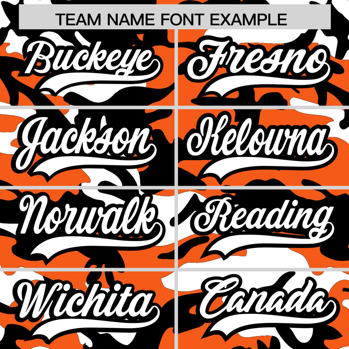 Custom Orange White Black Camo Gradient Fashion Baseball Jersey | Perfect for Training,Sublimation Printed &amp; Stitched,Add Name and Numbern,Perfect for Teams | KXKSHOP