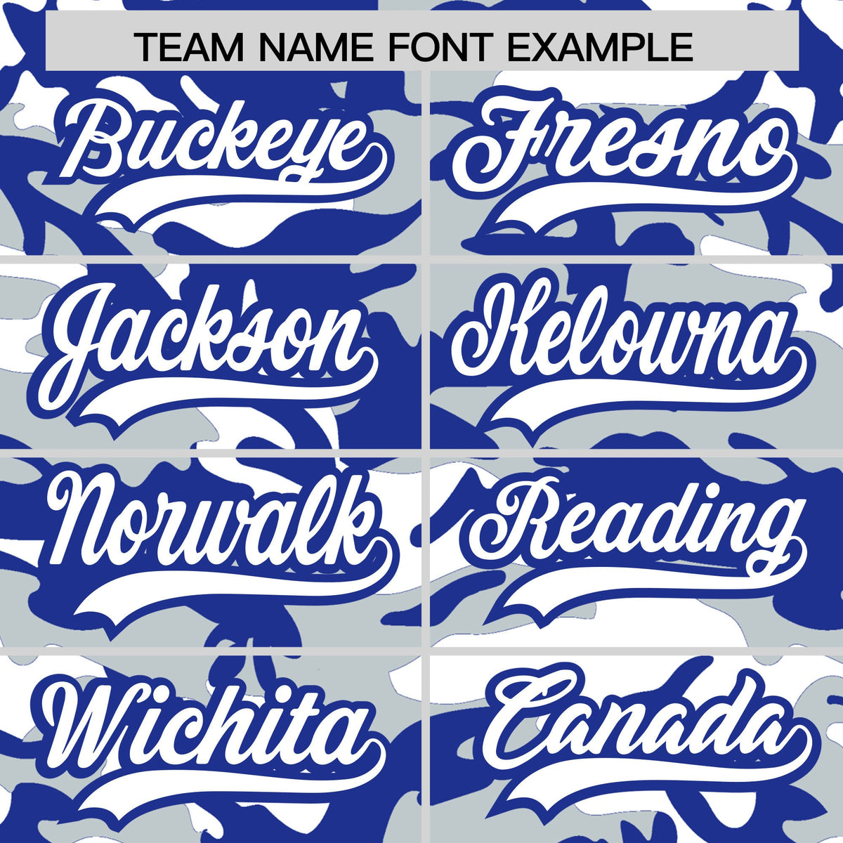 Custom Silver Royal Blue White Camo Gradient Fashion Baseball Jersey | Perfect for Training,Sublimation Printed &amp; Stitched,Add Name and Numbern,Perfect for Teams | KXKSHOP