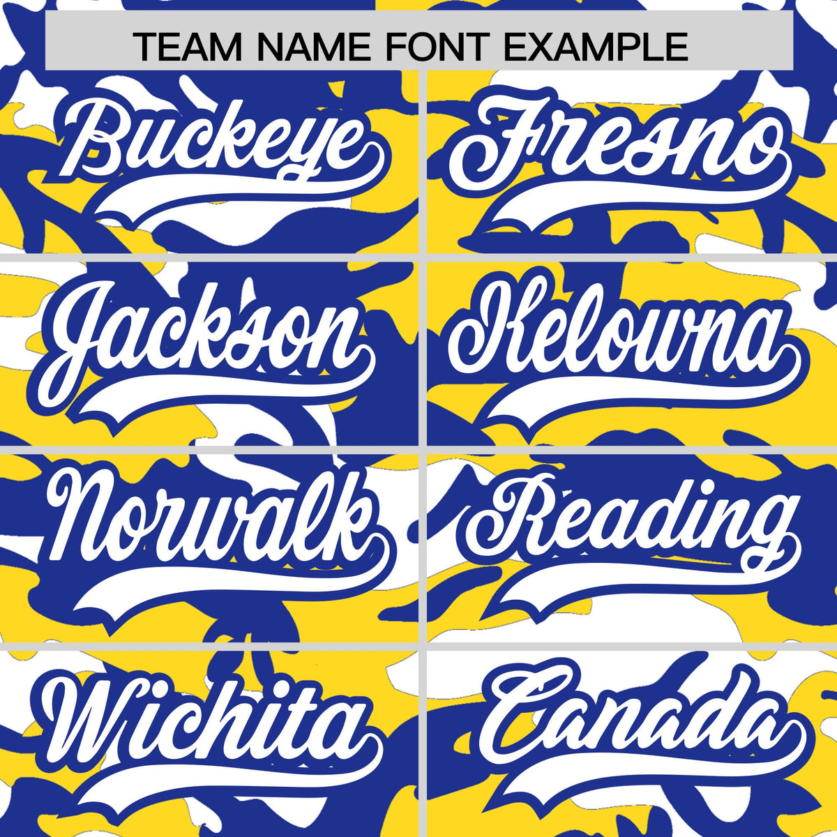 Custom Gold Royal Blue White Camo Gradient Fashion Baseball Jersey | Perfect for Training,Sublimation Printed &amp; Stitched,Add Name and Numbern,Perfect for Teams | KXKSHOP