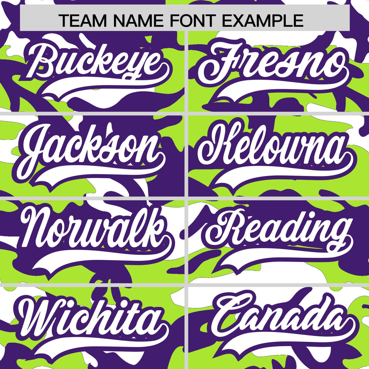 Custom Neon Green Purple White Camo Gradient Fashion Baseball Jersey | Perfect for Training,Sublimation Printed &amp; Stitched,Add Name and Numbern,Perfect for Teams | KXKSHOP