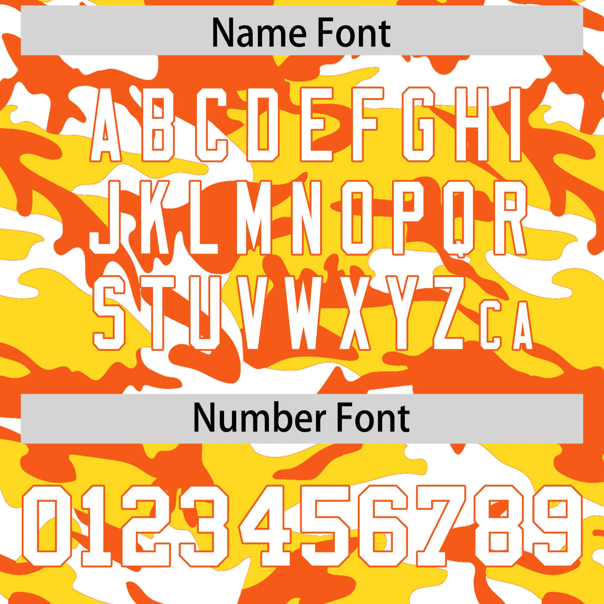 Custom Gold Orange White Camo Gradient Fashion Baseball Jersey | Perfect for Training,Sublimation Printed &amp; Stitched,Add Name and Numbern,Perfect for Teams | KXKSHOP