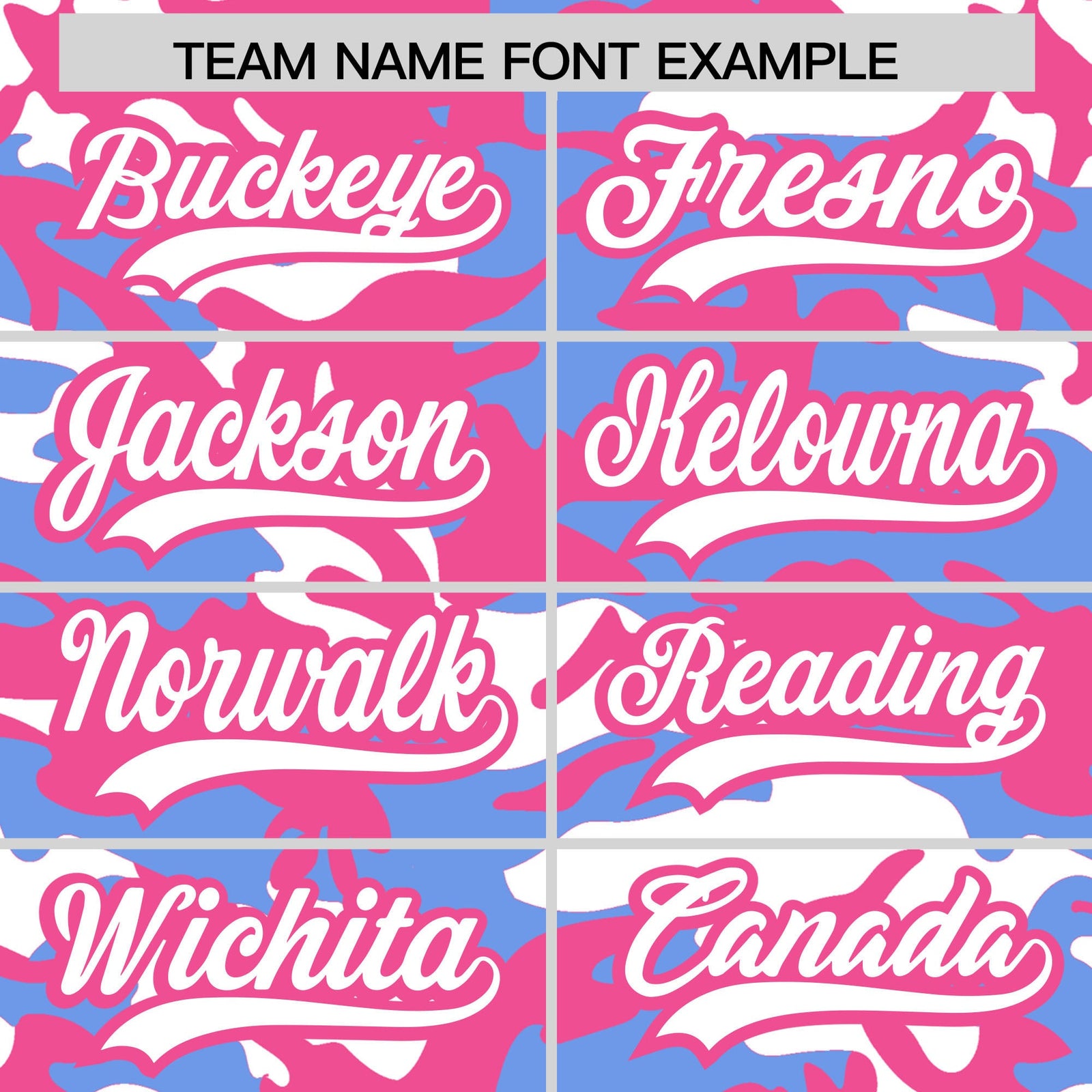Custom Light Blue Pink White Camo Gradient Fashion Baseball Jersey | Perfect for Training,Sublimation Printed & Stitched,Add Name and Numbern,Perfect for Teams | KXKSHOP