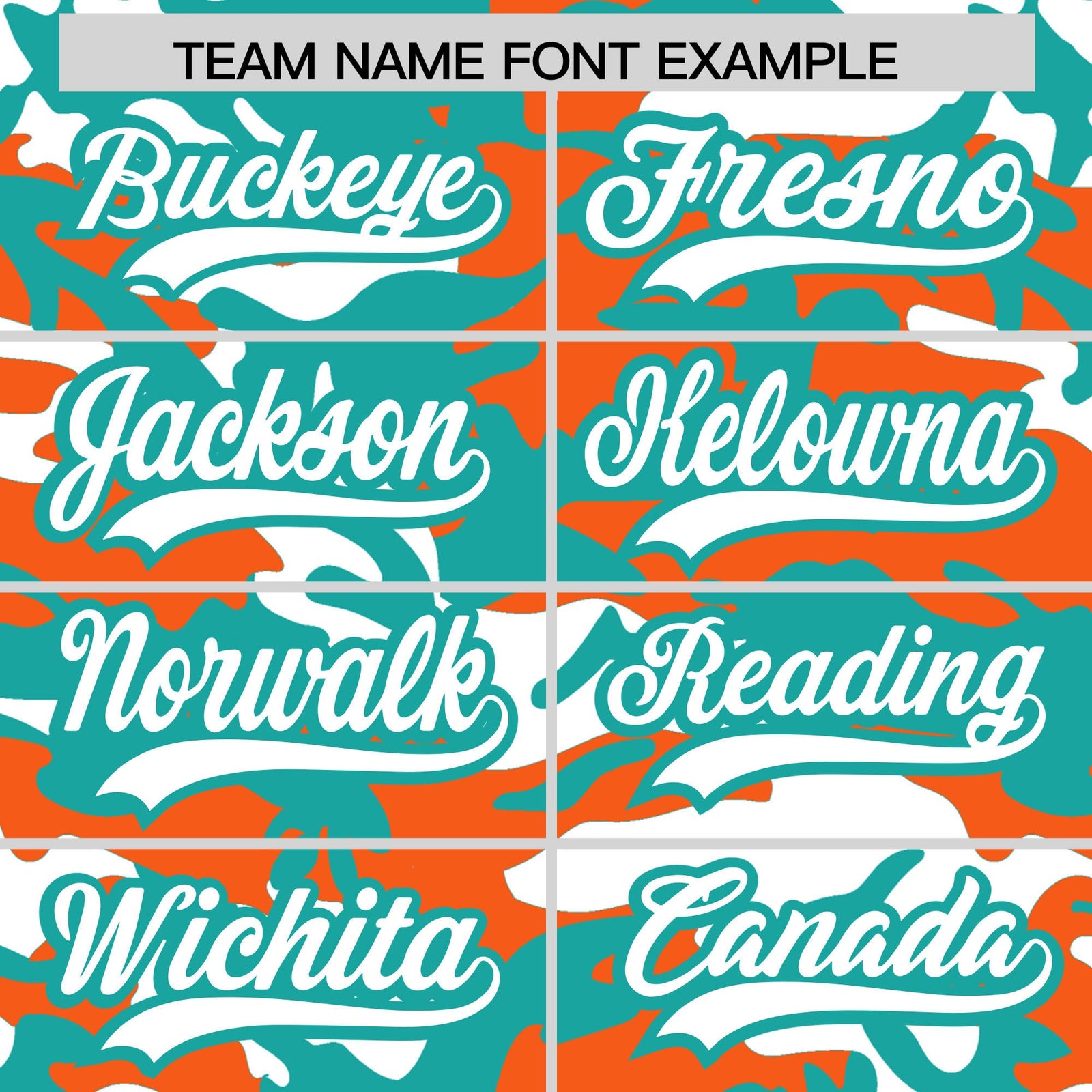 Custom Aqua Orange White Camo Gradient Fashion Baseball Jersey | Perfect for Training,Sublimation Printed & Stitched,Add Name and Numbern,Perfect for Teams | KXKSHOP