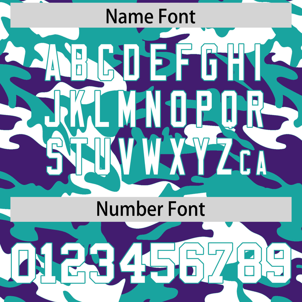 Custom Aqua Purple White Camo Gradient Fashion Baseball Jersey