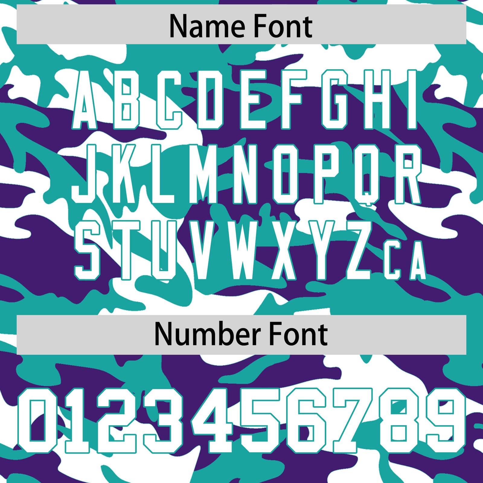 Custom Aqua Purple White Camo Gradient Fashion Baseball Jersey