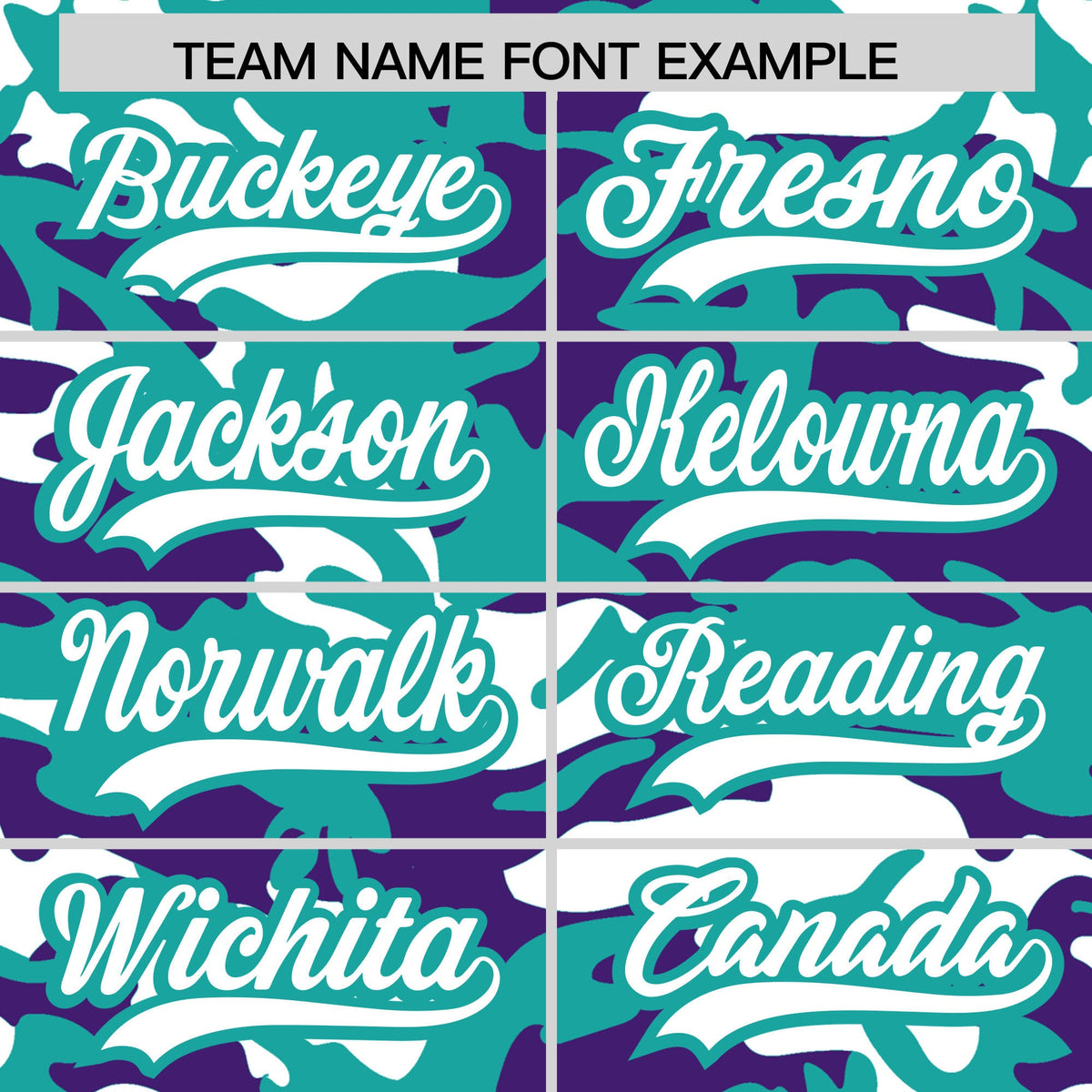 Custom Aqua Purple White Camo Gradient Fashion Baseball Jersey | Perfect for Training,Sublimation Printed &amp; Stitched,Add Name and Numbern,Perfect for Teams | KXKSHOP