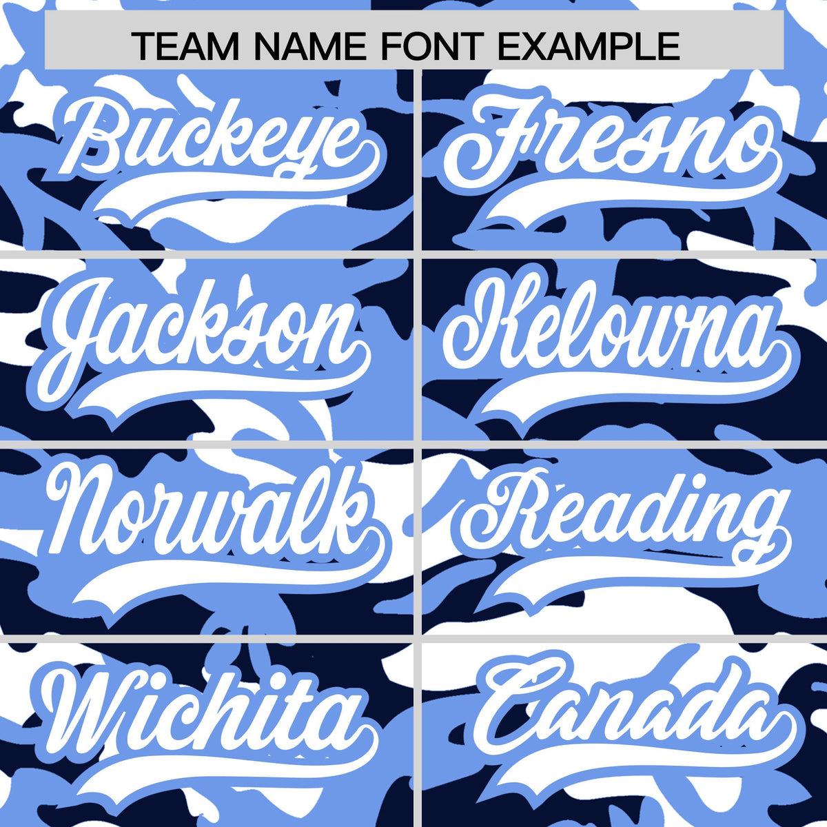 Custom Navy Light Blue White Camo Gradient Fashion Baseball Jersey | Perfect for Training,Sublimation Printed &amp; Stitched,Add Name and Numbern,Perfect for Teams | KXKSHOP
