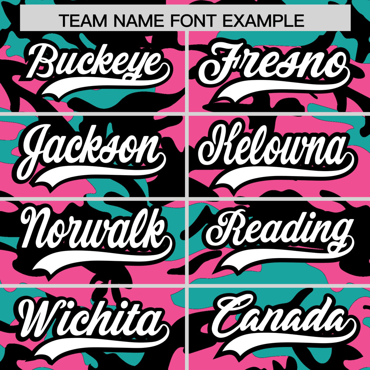 Custom Aqua Pink Black Camo Gradient Fashion Baseball Jersey | Perfect for Training,Sublimation Printed &amp; Stitched,Add Name and Numbern,Perfect for Teams | KXKSHOP