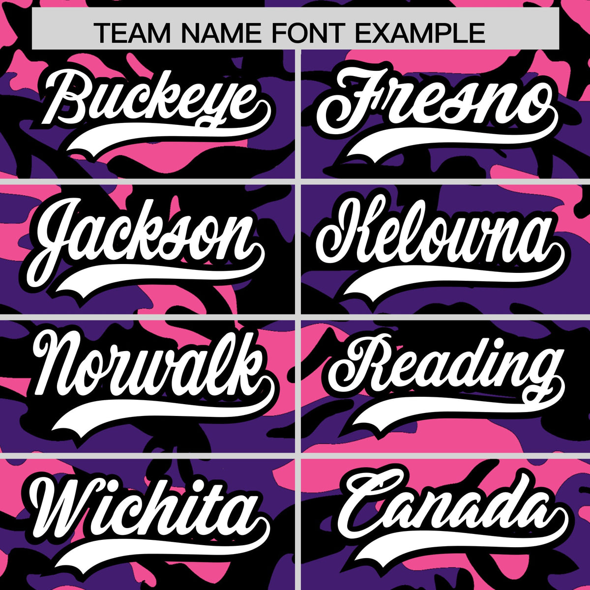 Custom Purple Pink Black Camo Gradient Fashion Baseball Jersey | Perfect for Training,Sublimation Printed &amp; Stitched,Add Name and Numbern,Perfect for Teams | KXKSHOP