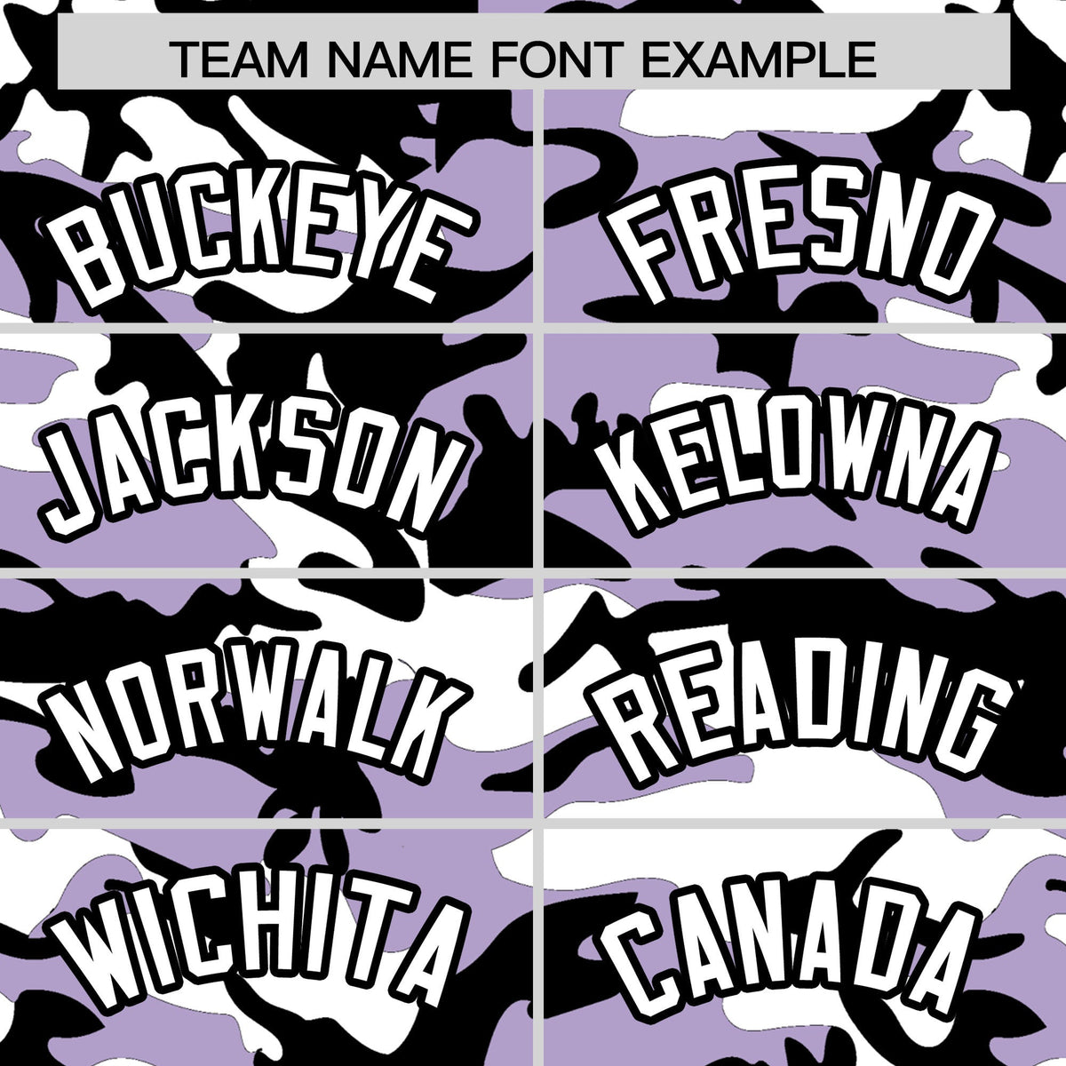 Custom Light Purple Black White Camo Gradient Fashion Baseball Jersey | Perfect for Training,Sublimation Printed &amp; Stitched,Add Name and Numbern,Perfect for Teams | KXKSHOP