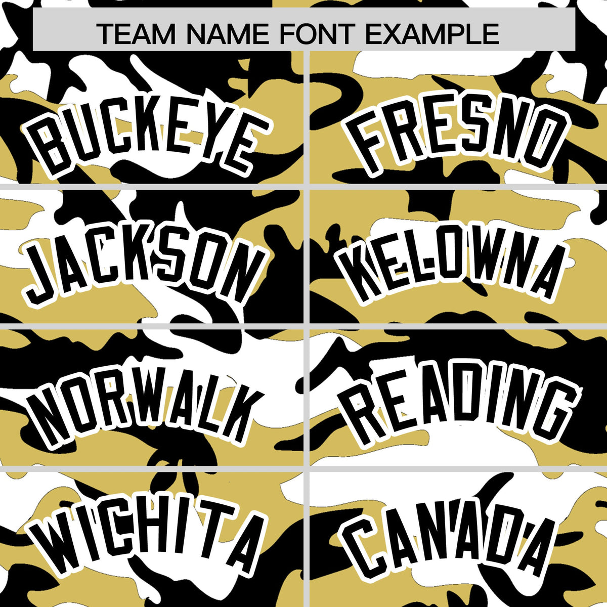 Custom Old Gold Black White Camo Gradient Fashion Baseball Jersey | Perfect for Training,Sublimation Printed &amp; Stitched,Add Name and Numbern,Perfect for Teams | KXKSHOP
