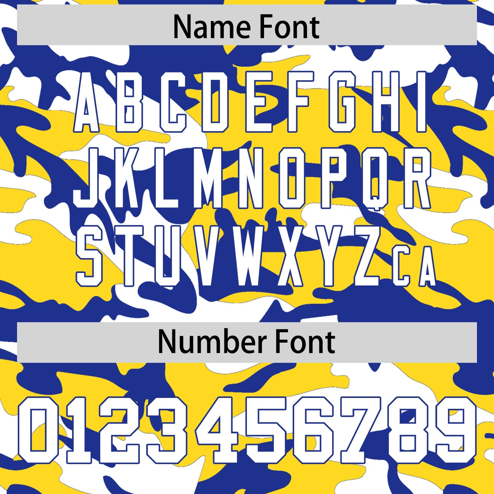 Custom Gold Royal Blue White Camo Gradient Fashion Baseball Jersey | Perfect for Training,Sublimation Printed & Stitched,Add Name and Numbern,Perfect for Teams | KXKSHOP