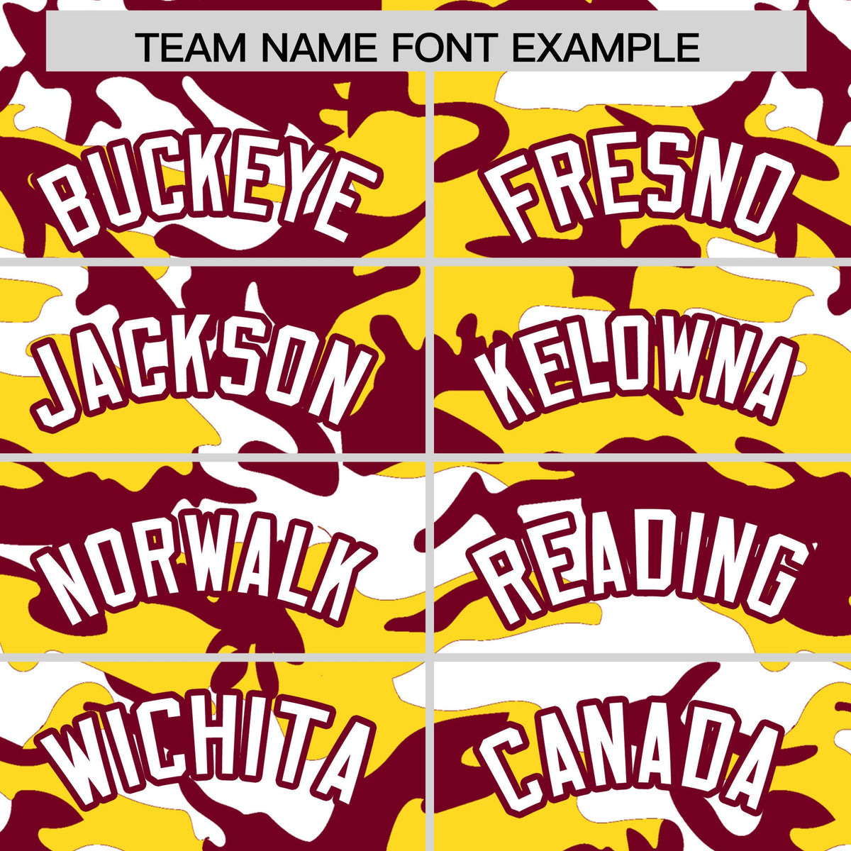 Custom Crimson Gold White Camo Gradient Fashion Baseball Jersey | Perfect for Training,Sublimation Printed &amp; Stitched,Add Name and Numbern,Perfect for Teams | KXKSHOP