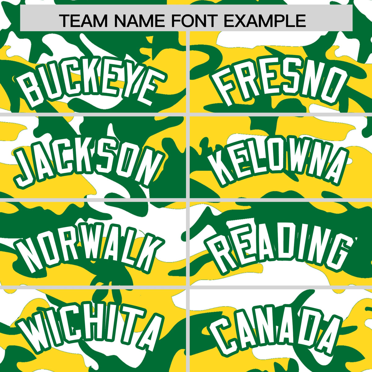 Custom Gold Kelly Green White Camo Gradient Fashion Baseball Jersey | Perfect for Training,Sublimation Printed &amp; Stitched,Add Name and Numbern,Perfect for Teams | KXKSHOP