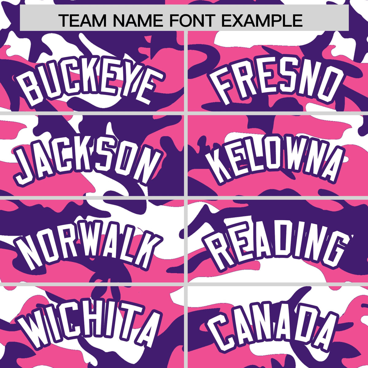 Custom Pink Purple White Camo Gradient Fashion Baseball Jersey | Perfect for Training,Sublimation Printed &amp; Stitched,Add Name and Numbern,Perfect for Teams | KXKSHOP