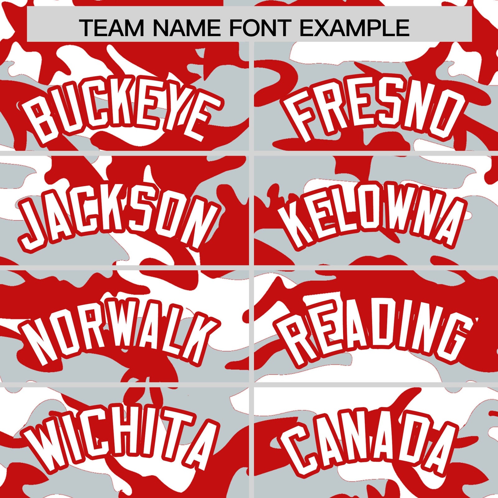 Custom Silver Red White Camo Gradient Fashion Baseball Jersey | Perfect for Training,Sublimation Printed & Stitched,Add Name and Numbern,Perfect for Teams | KXKSHOP