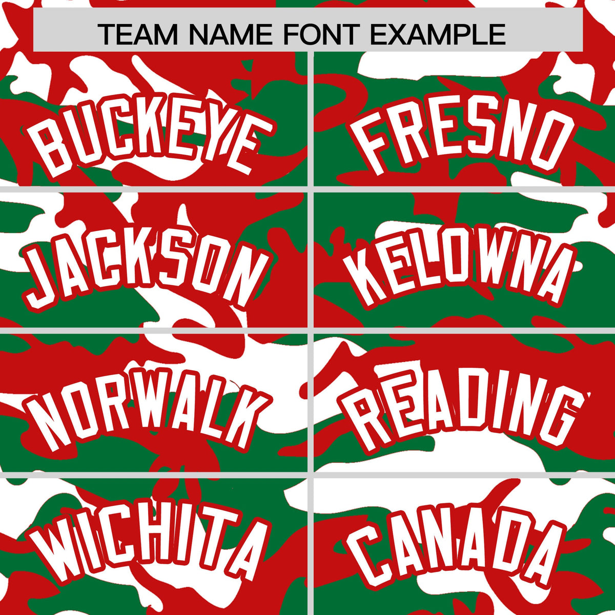 Custom Kelly Green Red White Camo Gradient Fashion Baseball Jersey | Perfect for Training,Sublimation Printed &amp; Stitched,Add Name and Numbern,Perfect for Teams | KXKSHOP