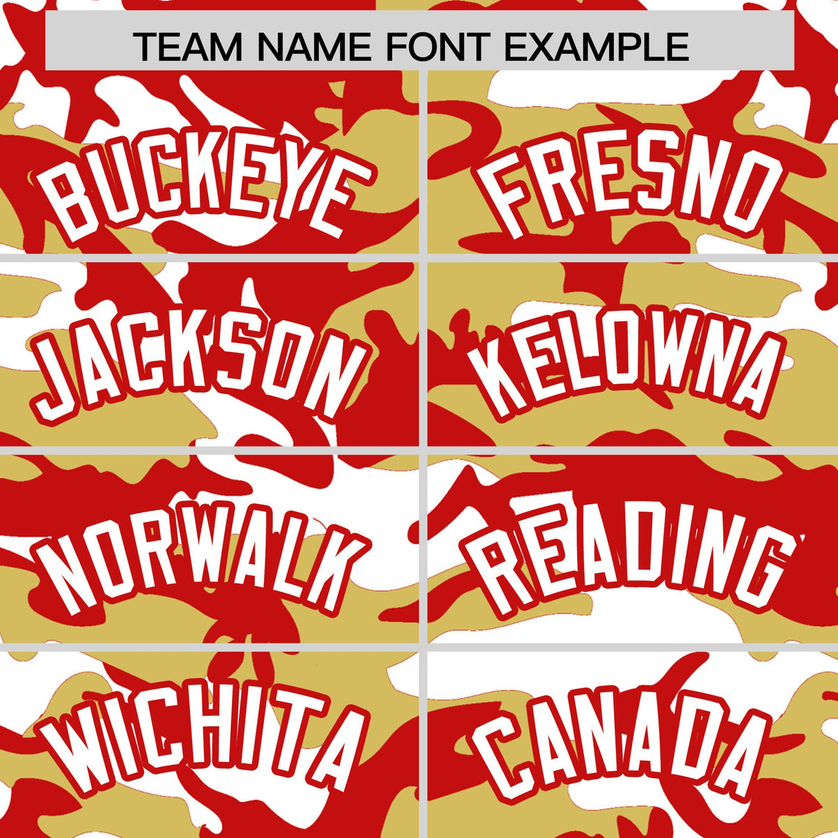 Custom Old Gold Red White Camo Gradient Fashion Baseball Jersey | Perfect for Training,Sublimation Printed &amp; Stitched,Add Name and Numbern,Perfect for Teams | KXKSHOP