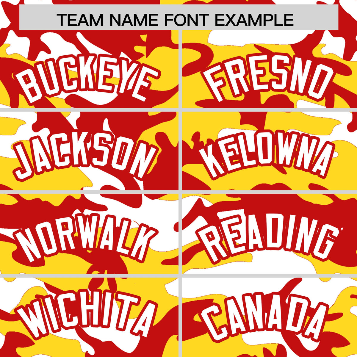 Custom Gold Red White Camo Gradient Fashion Baseball Jersey | Perfect for Training,Sublimation Printed &amp; Stitched,Add Name and Numbern,Perfect for Teams | KXKSHOP