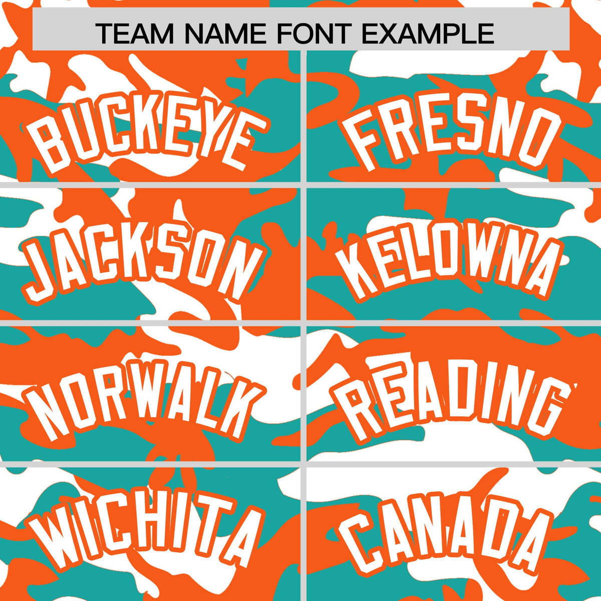 Custom Aqua White Orange Camo Gradient Fashion Baseball Jersey | Perfect for Training,Sublimation Printed &amp; Stitched,Add Name and Numbern,Perfect for Teams | KXKSHOP