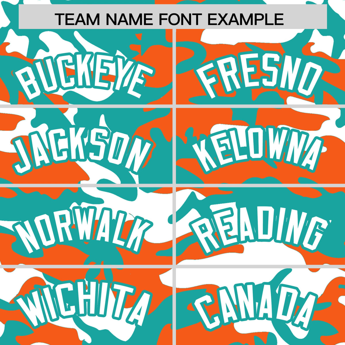 Custom Aqua Orange White Camo Gradient Fashion Baseball Jersey | Perfect for Training,Sublimation Printed &amp; Stitched,Add Name and Numbern,Perfect for Teams | KXKSHOP