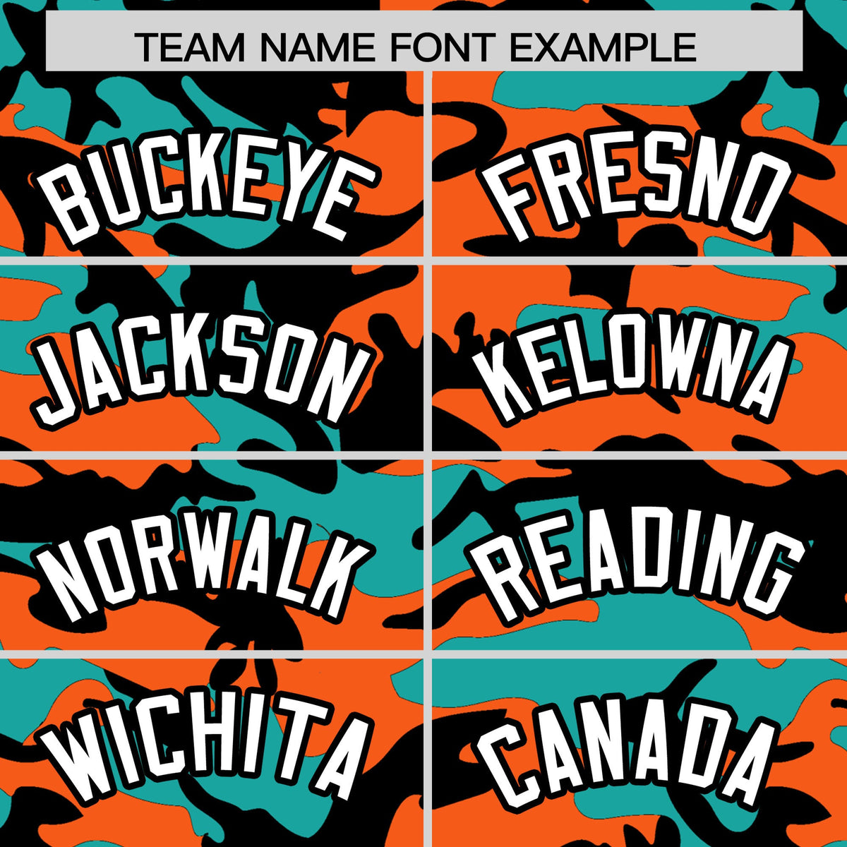 Custom Orange Aqua Black Camo Gradient Fashion Baseball Jersey | Perfect for Training,Sublimation Printed &amp; Stitched,Add Name and Numbern,Perfect for Teams | KXKSHOP