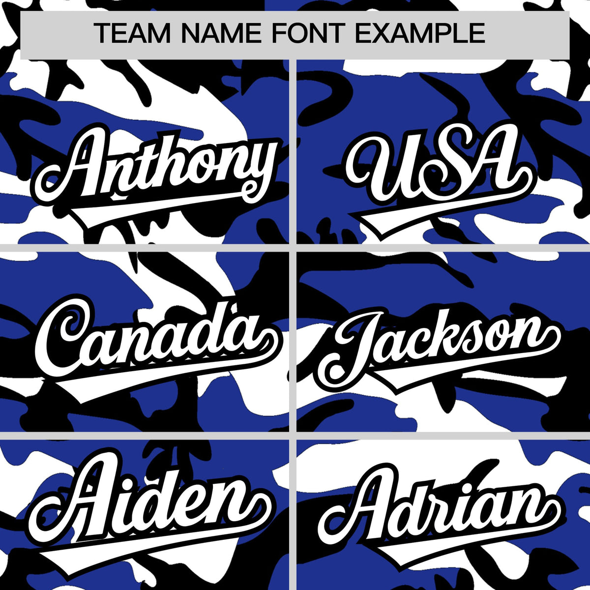 Custom Royal Blue Black White Camo Gradient Fashion Baseball Jersey | Perfect for Training,Sublimation Printed &amp; Stitched,Add Name and Numbern,Perfect for Teams | KXKSHOP