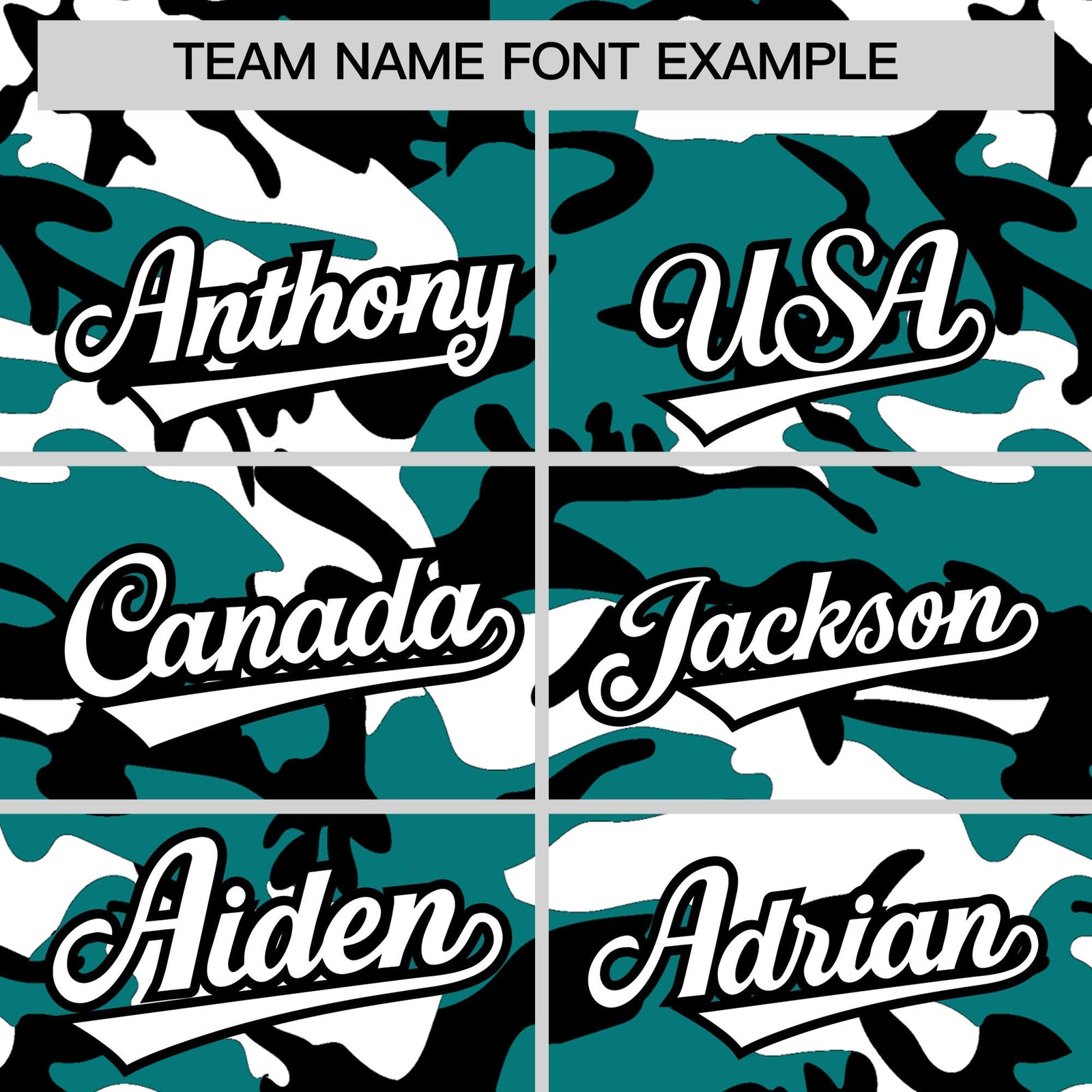 Custom Teal Black White Camo Gradient Fashion Baseball Jersey | Perfect for Training,Sublimation Printed & Stitched,Add Name and Numbern,Perfect for Teams | KXKSHOP