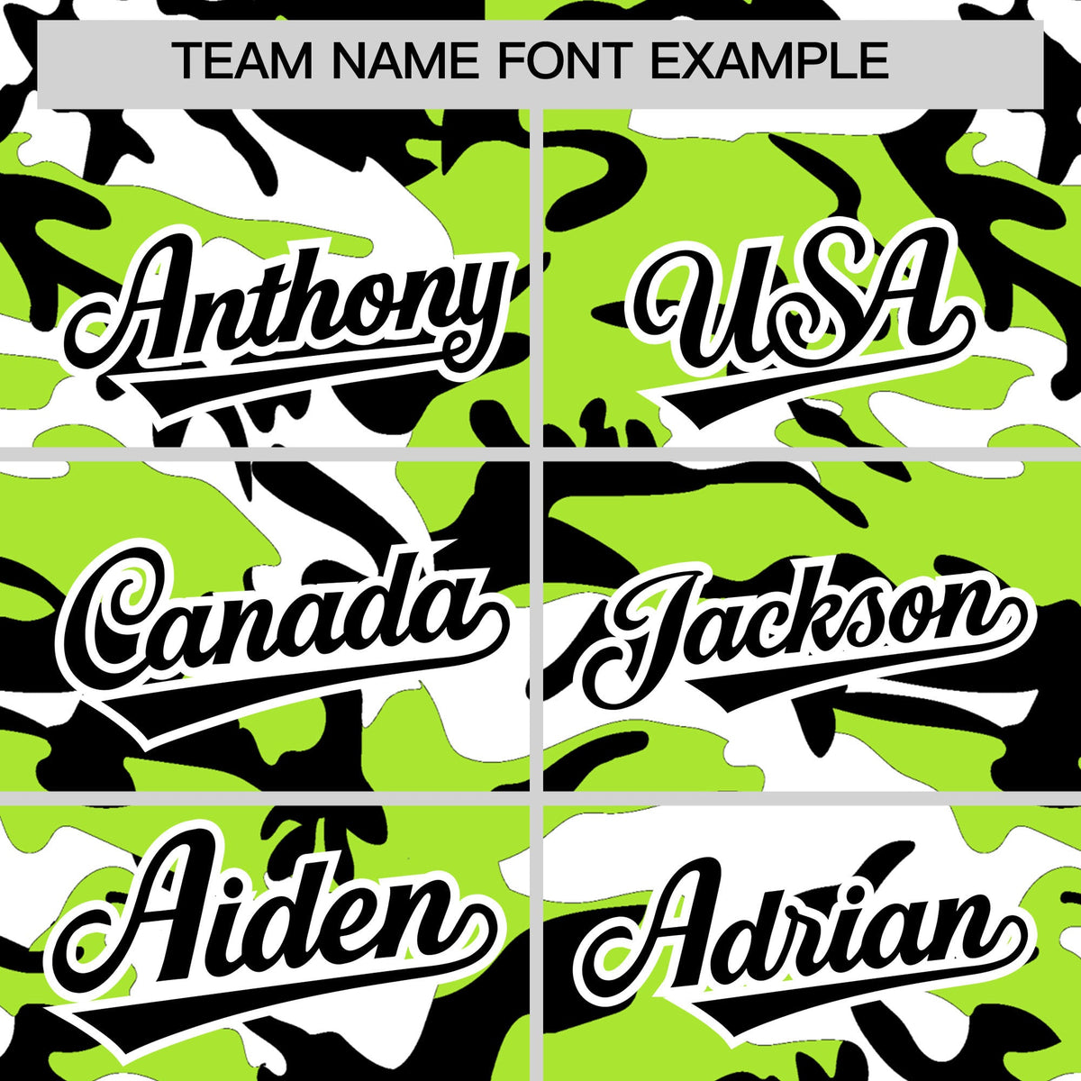 Custom Neon Green Black White Camo Gradient Fashion Baseball Jersey | Perfect for Training,Sublimation Printed &amp; Stitched,Add Name and Numbern,Perfect for Teams | KXKSHOP