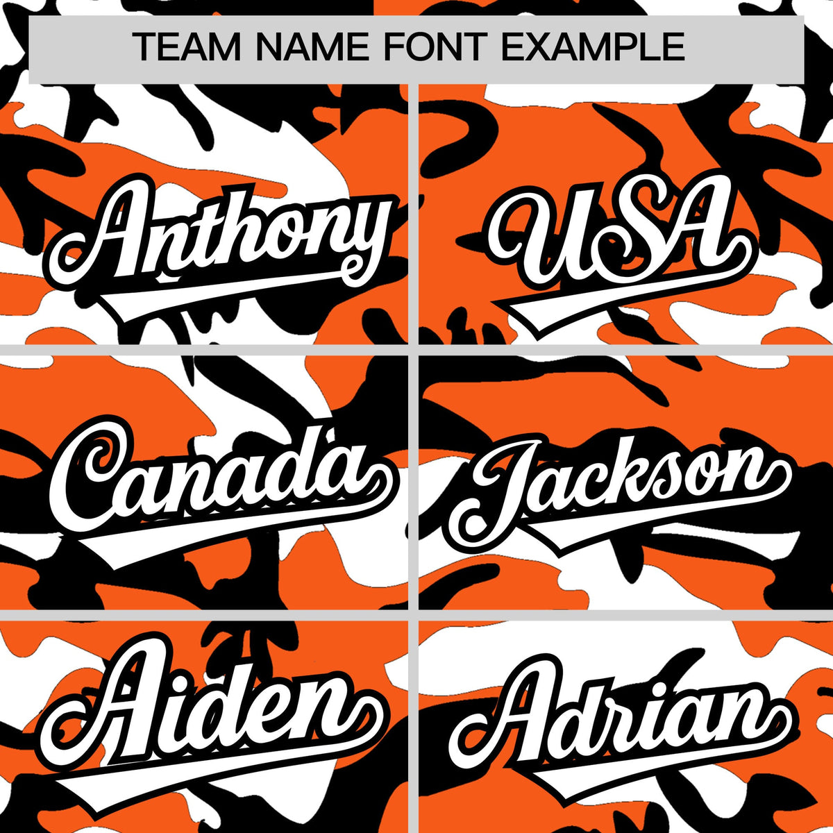 Custom Orange White Black Camo Gradient Fashion Baseball Jersey | Perfect for Training,Sublimation Printed &amp; Stitched,Add Name and Numbern,Perfect for Teams | KXKSHOP