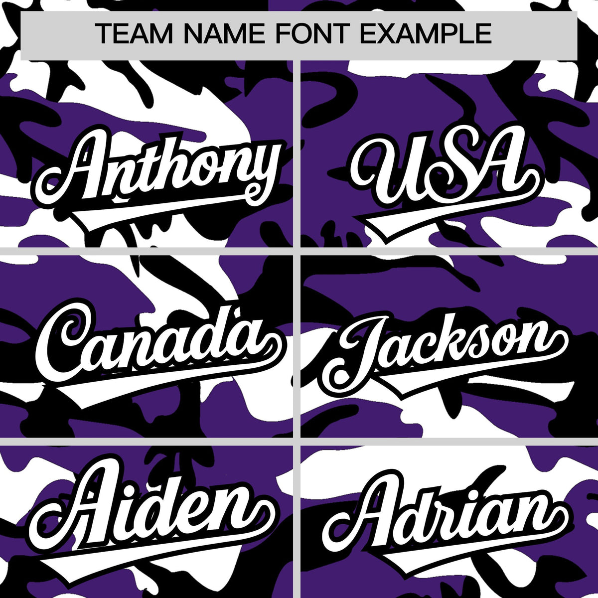 Custom Purple White Black Camo Gradient Fashion Baseball Jersey | Perfect for Training,Sublimation Printed &amp; Stitched,Add Name and Numbern,Perfect for Teams | KXKSHOP