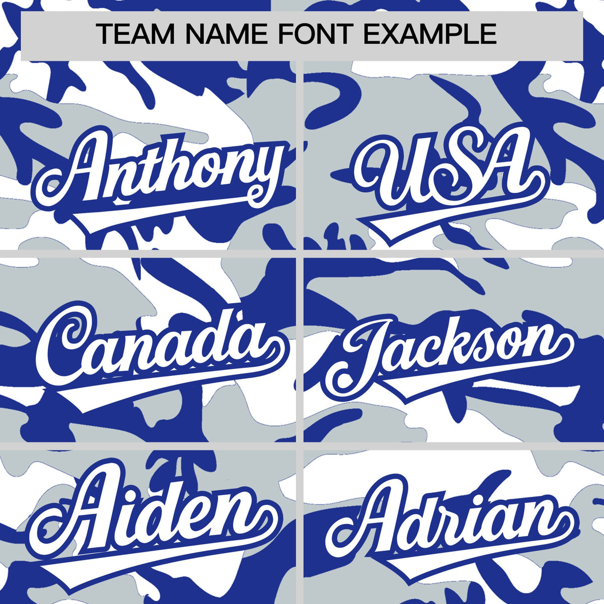 Custom Silver Royal Blue White Camo Gradient Fashion Baseball Jersey | Perfect for Training,Sublimation Printed &amp; Stitched,Add Name and Numbern,Perfect for Teams | KXKSHOP